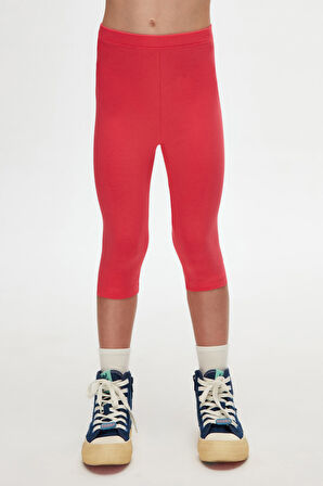 Nar Çiçeği Basic Kız Çocuk Diz Altı Tayt Kapri