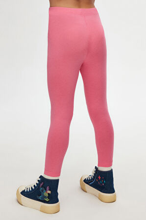 Şeker pembe Basic Kız Çocuk Yazlık Tayt