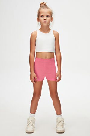 Şeker pembe Basic Kız Çocuk Dans Şort