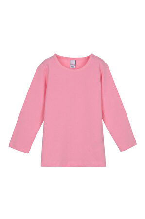 Pembe Basic  Çıtçıtlı Uzun Kollu Bebek Tişört