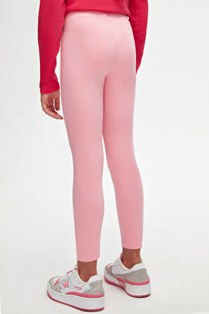 Pembe Basic Kız Çocuk Kışlık Tayt