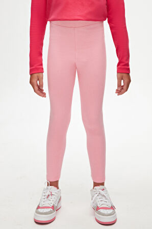 Pembe Basic Kız Çocuk Kışlık Tayt