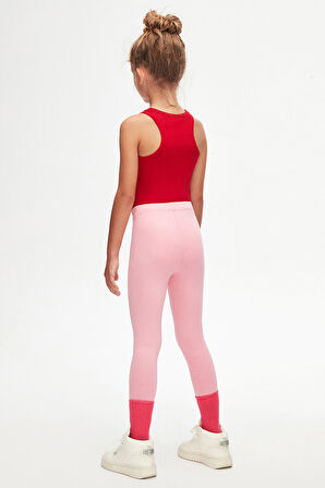 Pembe Basic Kız Çocuk Yazlık Tayt