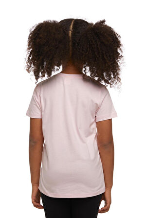 Uçuk pembe Basic Unisex Çocuk Sıfır Yaka Kısa Kollu Tişört