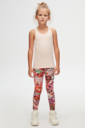 Açık Pudra Basic Kız Çocuk Yüzücü Atlet