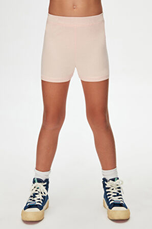 Açık Pudra Basic Kız Çocuk Dans Şort