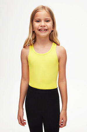 Siyah Basic Kız Çocuk Diz Altı Tayt Kapri