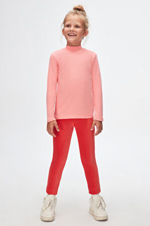 Somon Basic Kışlık Yarım Balıkçı Yaka Uzun Kollu Kız Çocuk Tişört