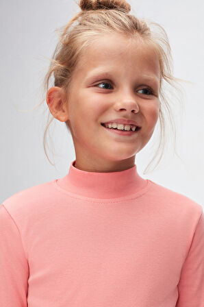 Somon Basic Kışlık Yarım Balıkçı Yaka Uzun Kollu Kız Çocuk Tişört