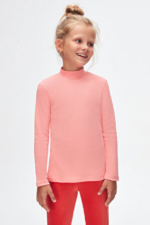 Somon Basic Kışlık Yarım Balıkçı Yaka Uzun Kollu Kız Çocuk Tişört