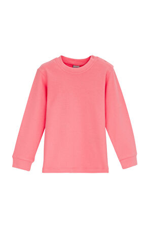 Somon Basic Kız Bebek Çıtçıtlı Yaka Kışlık Uzun Kollu Tişört