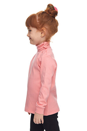 Somon Basic Kız Çocuk Çıtçıtlı Tam Balıkçı Yaka Şardonlu Kışlık Uzun Kollu Tişört