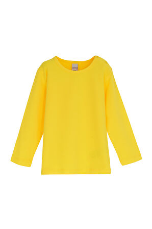 Sarı Basic  Çıtçıtlı Uzun Kollu Bebek Tişört