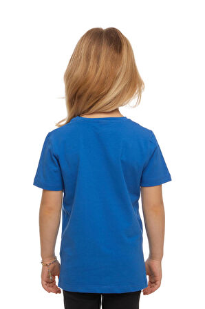 Saks Basic Unisex Çocuk Sıfır Yaka Kısa Kollu Tişört