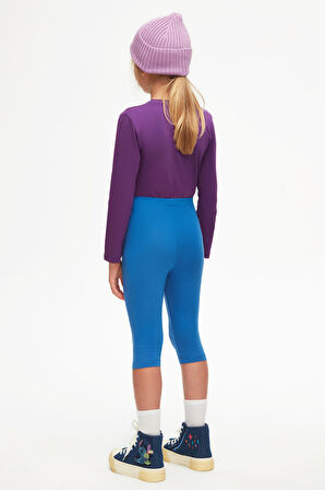 Saks Basic Kız Çocuk Diz Altı Tayt Kapri