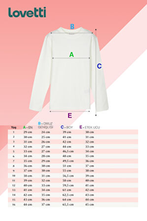 Turuncu Basic Kışlık Sıfır Yaka Uzun Kollu Kız Çocuk Tişört