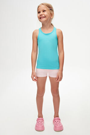 Açık Turkuaz Basic Kız Çocuk Yüzücü Atlet