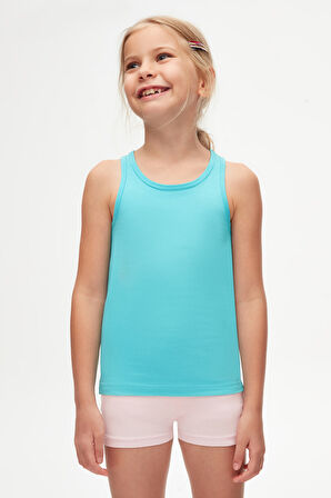 Açık Turkuaz Basic Kız Çocuk Yüzücü Atlet