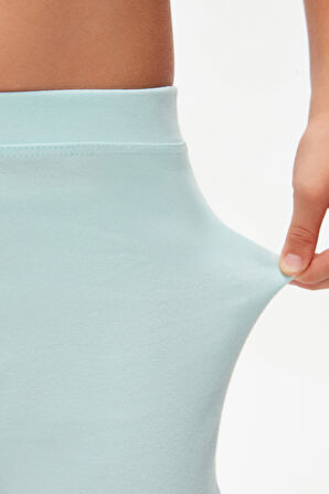 Uçuk Turkuaz Basic Kız Çocuk Dans Şort