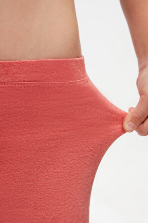 Turuncu Melanj Basic Kız Çocuk Yazlık Tayt