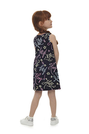 Hey Dude Kız Çocuk Desenli Kolsuz Elbise