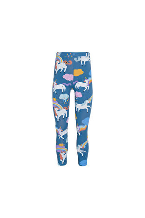 Lady Unicorn Kız Çocuk Desenli Yazlık Tayt