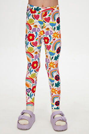 Little Friends Kız Çocuk Desenli Yazlık Tayt