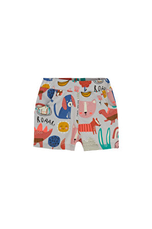 Roaring Animals Kız Çocuk Desenli Cepli Şort