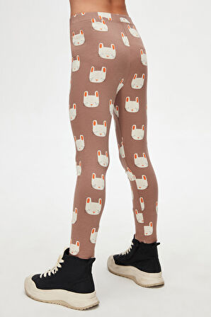 Sleepy Bunny Kız Çocuk Desenli Yazlık Tayt