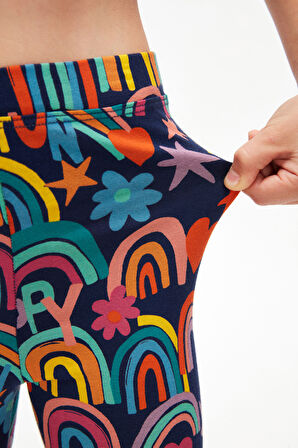 Brave & Happy Kız Çocuk Yazlık Desenli Tayt