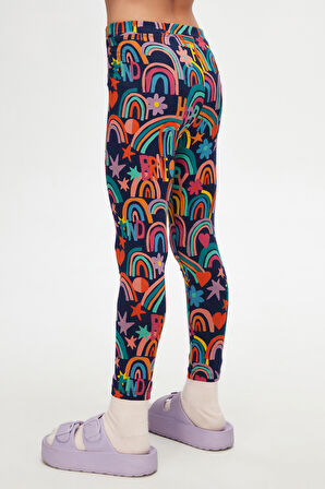 Brave & Happy Kız Çocuk Yazlık Desenli Tayt