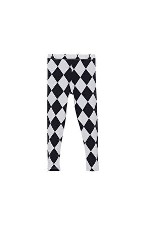 Monochrome Diamond Kız Çocuk Desenli Yazlık Tayt