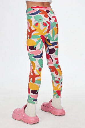 Cutouts Foliage Kız Çocuk Yazlık Desenli Tayt