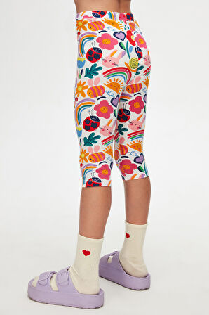 Kız Çocuk Little Friends Desen Kapri