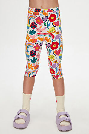 Kız Çocuk Little Friends Desen Kapri