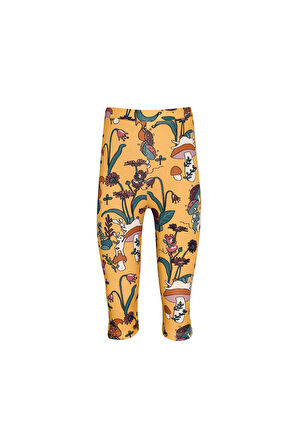 Cheerful Mushroms Kız Çocuk Desenli Diz Altı Tayt Kapri