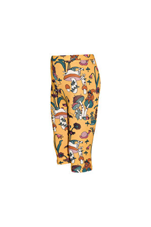 Cheerful Mushroms Kız Çocuk Desenli Diz Altı Tayt Kapri