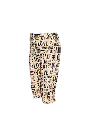 Lovely Letters Kız Çocuk Desenli Diz Altı Tayt Kapri
