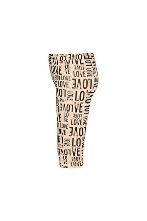 Lovely Letters Kız Çocuk Desenli Diz Altı Tayt Kapri