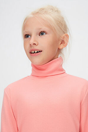 Somon Basic Kışlık Tam Balıkçı Yaka Uzun Kollu Kız Çocuk Tişört