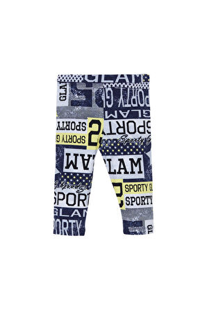 Sporty Glam Kız Çocuk Desenli Diz Altı Tayt Kapri