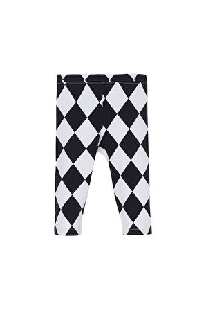 Monochrome Diamond Kız Çocuk Desenli Diz Altı Tayt Kapri