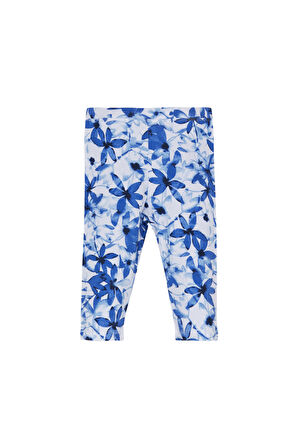 Painterly Floral Kız Çocuk Desenli Diz Altı Tayt Kapri