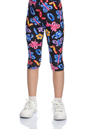 Jelly Balloon Kız Çocuk Desenli Diz Altı Tayt Kapri