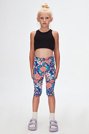 Neon Garden Kız Çocuk Desenli Diz Altı Tayt Kapri