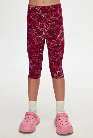 Pointing Stars Kız Çocuk Desenli Diz Altı Tayt Kapri