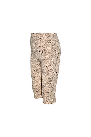 Flower Cat Kız Çocuk Desenli Diz Altı Tayt Kapri