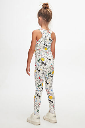 Cute Faces Kız Çocuk Yazlık Desenli Tayt