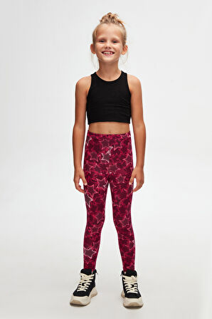 Pointing Stars Kız Çocuk Desenli Yazlık Tayt