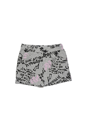 Graffiti World Kız Çocuk Desenli Cepli Şort